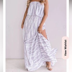 Lavender tie dye maxi dress